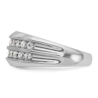 14K Weißgold Herren-Diamantring mit 1,1K, komplett
