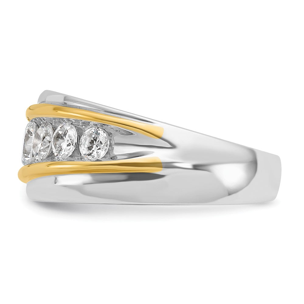 14K Bicolor Gold Herren-Ring mit 1,5 ct. Diamant
