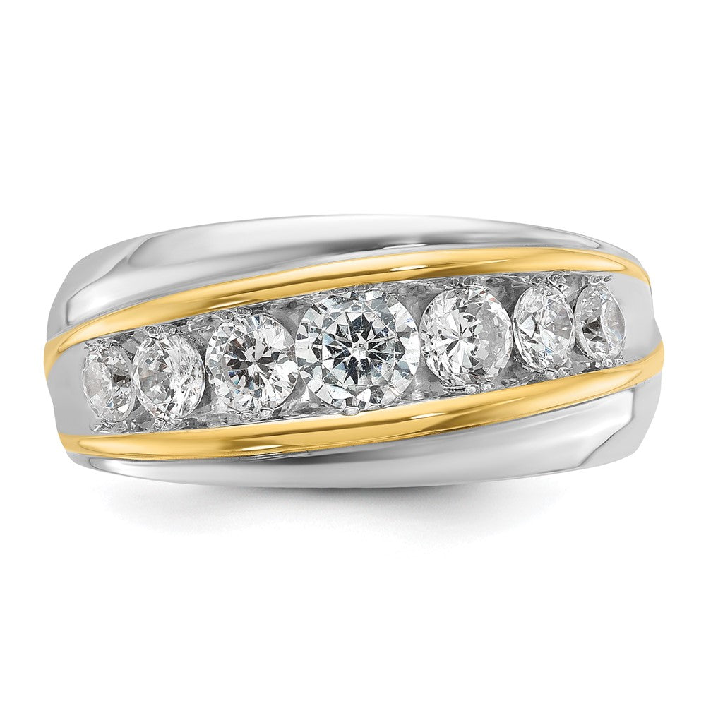 14K Bicolor Gold Herren-Ring mit 1,5 ct. Diamant