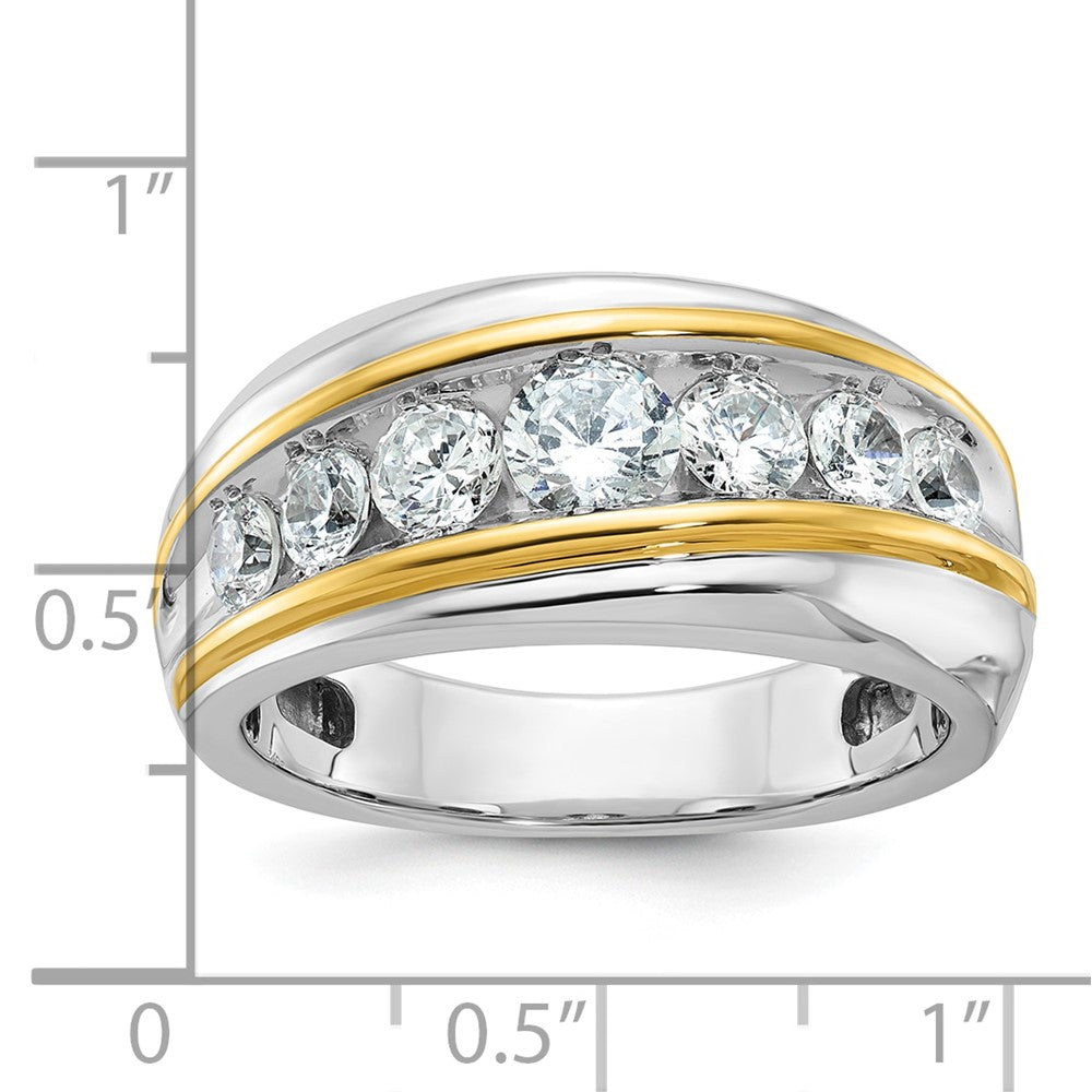 14K Bicolor Gold Herren-Ring mit 1,5 ct. Diamant