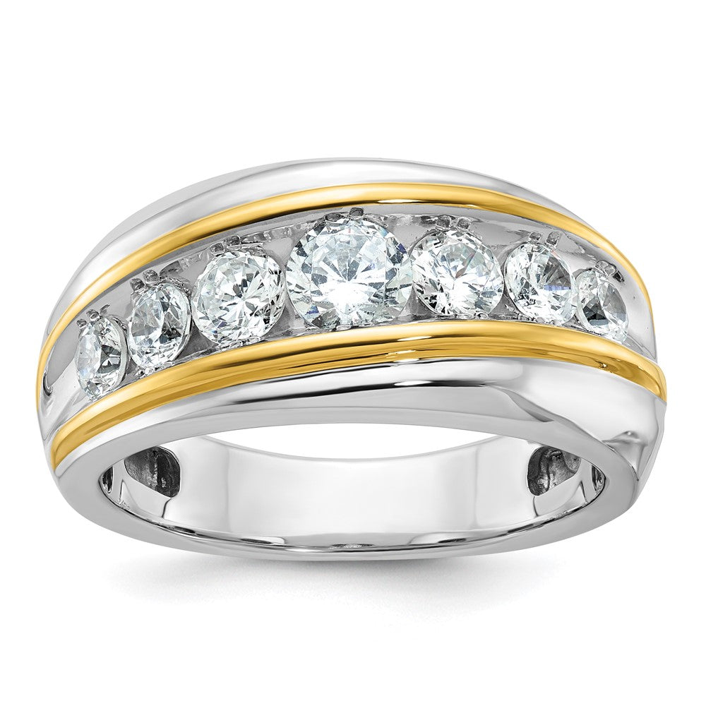 14K Bicolor Gold Herren-Ring mit 1,5 ct. Diamant