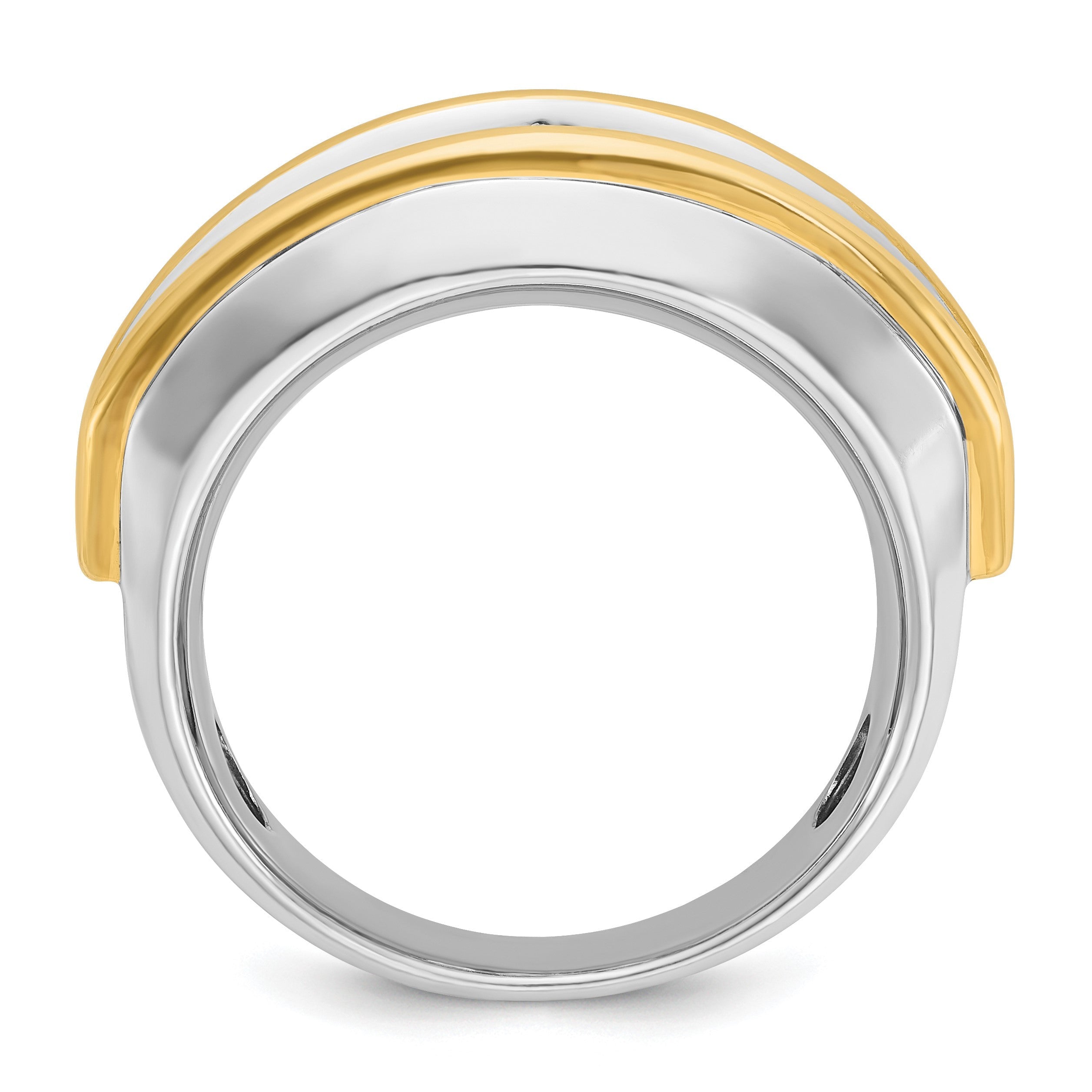 14K Bicolor Ring mit 2 ct. Labor-gewachsenen Diamanten VS/SI+ G+ für Herren