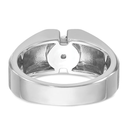 14K Weißgold Herrenring mit 1 ct. im Labor gezüchteten Diamanten, VS/SI+, G+, poliert und satiniert