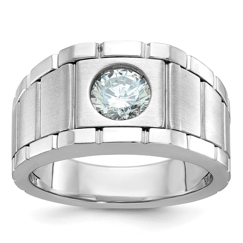 14K Weißgold True Origin Ibgoodman 1 Karat Im Labor Gezüchtet Diamant Vs/si+ G+ Komplett Poliert und Satiniert Herren Ring