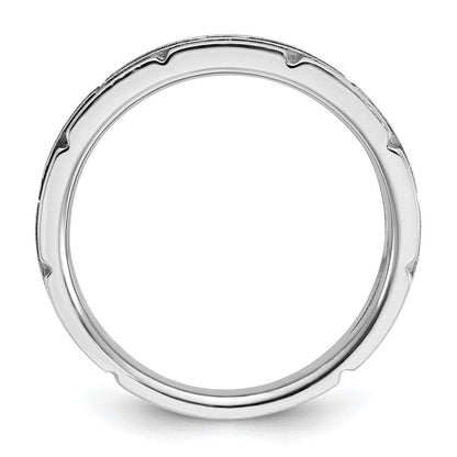 14K Weißgold mit Schwarzrhodinierung Herren-Diamantring mit 0,05 ct