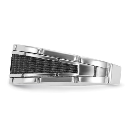 14K Weißgold mit Schwarzrhodinierung Herren-Diamantring mit 0,05 ct