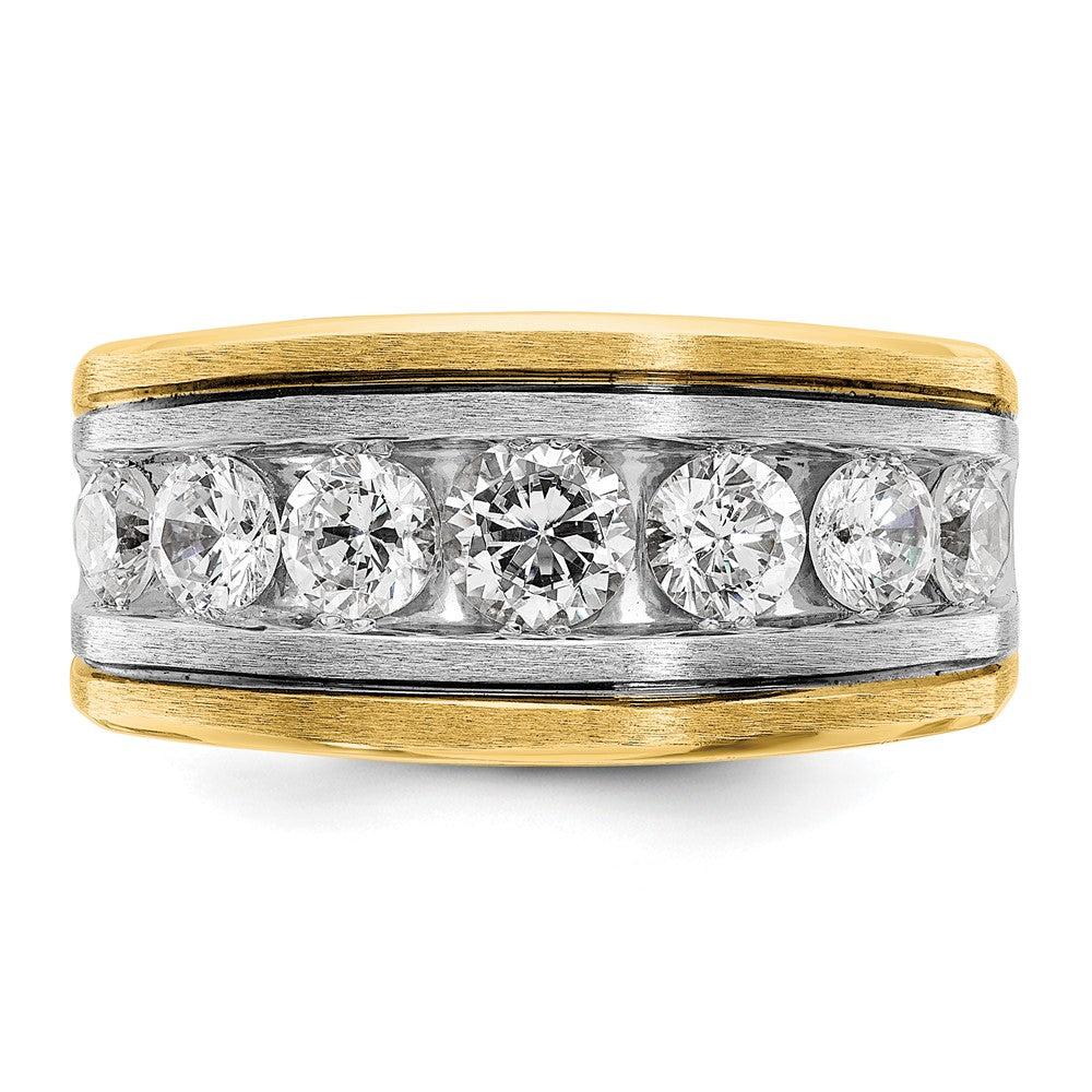 14K Bicolor-Gold Herrenring mit Schwarzrhodium und 2 ct. Diamanten