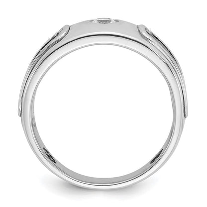 14K Bicolor-Gold Herren-Ring mit 0,2 ct. Diamanten