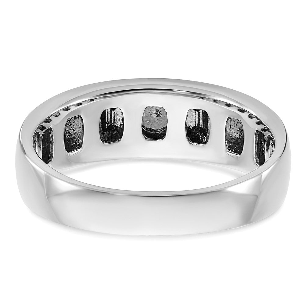 14K Weiß-/Roségold Zweifarbiger Herrenring mit 0,25K Diamant