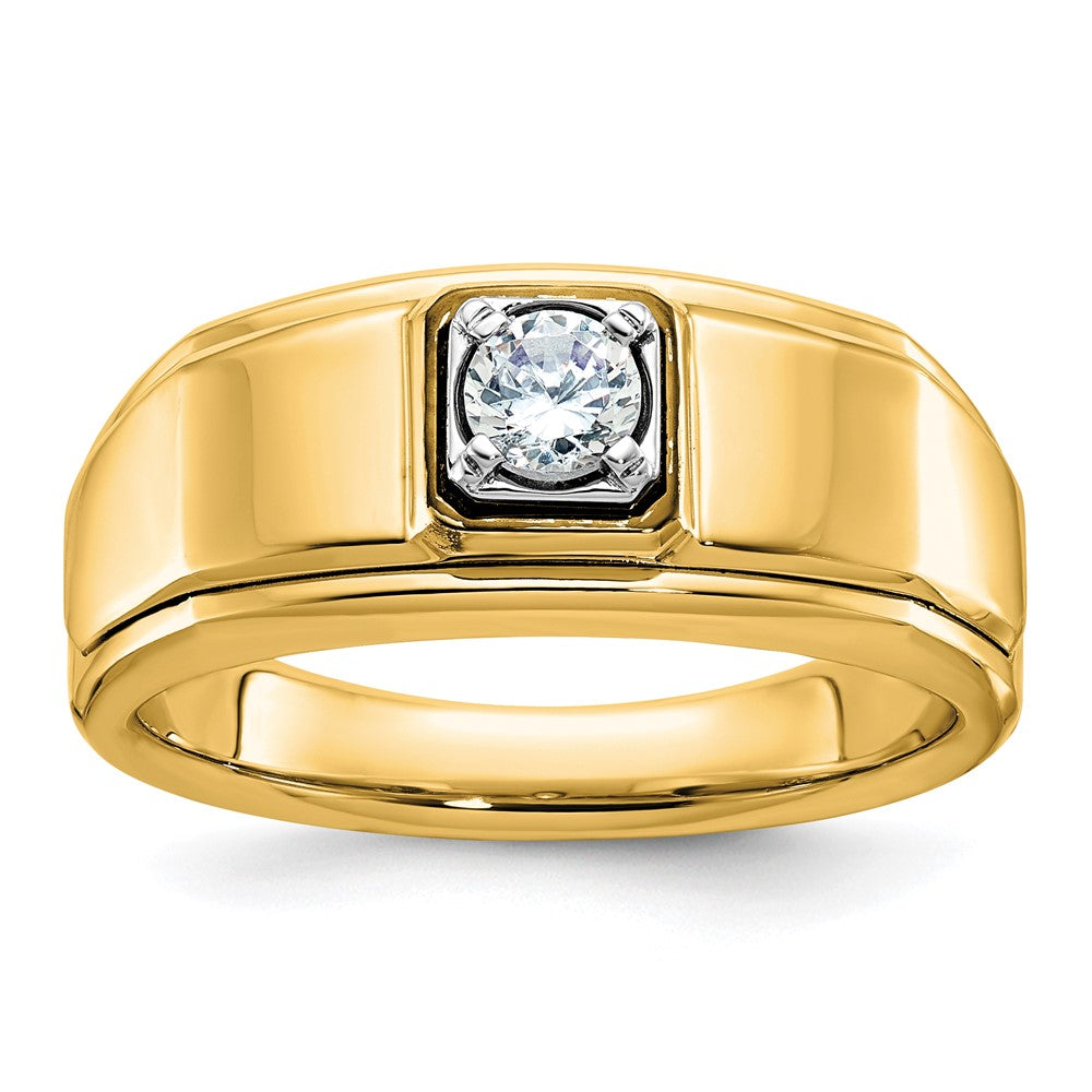 10K Weißgold Ibgoodman Herren Diamant Komplett Ring
