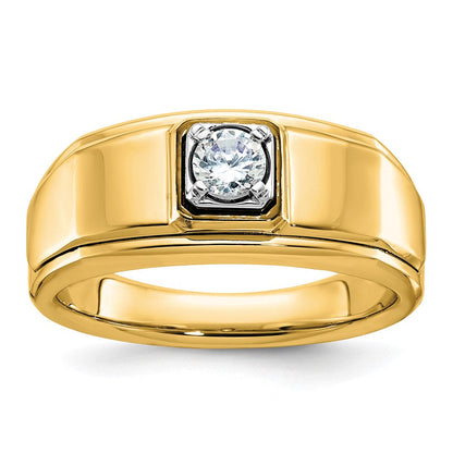 10K Weißgold Ibgoodman Herren Diamant Komplett Ring