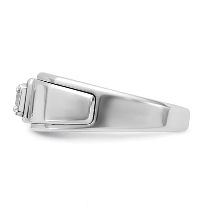 14K Weißgold Herren-Ring mit 0,33K Diamanten, komplett