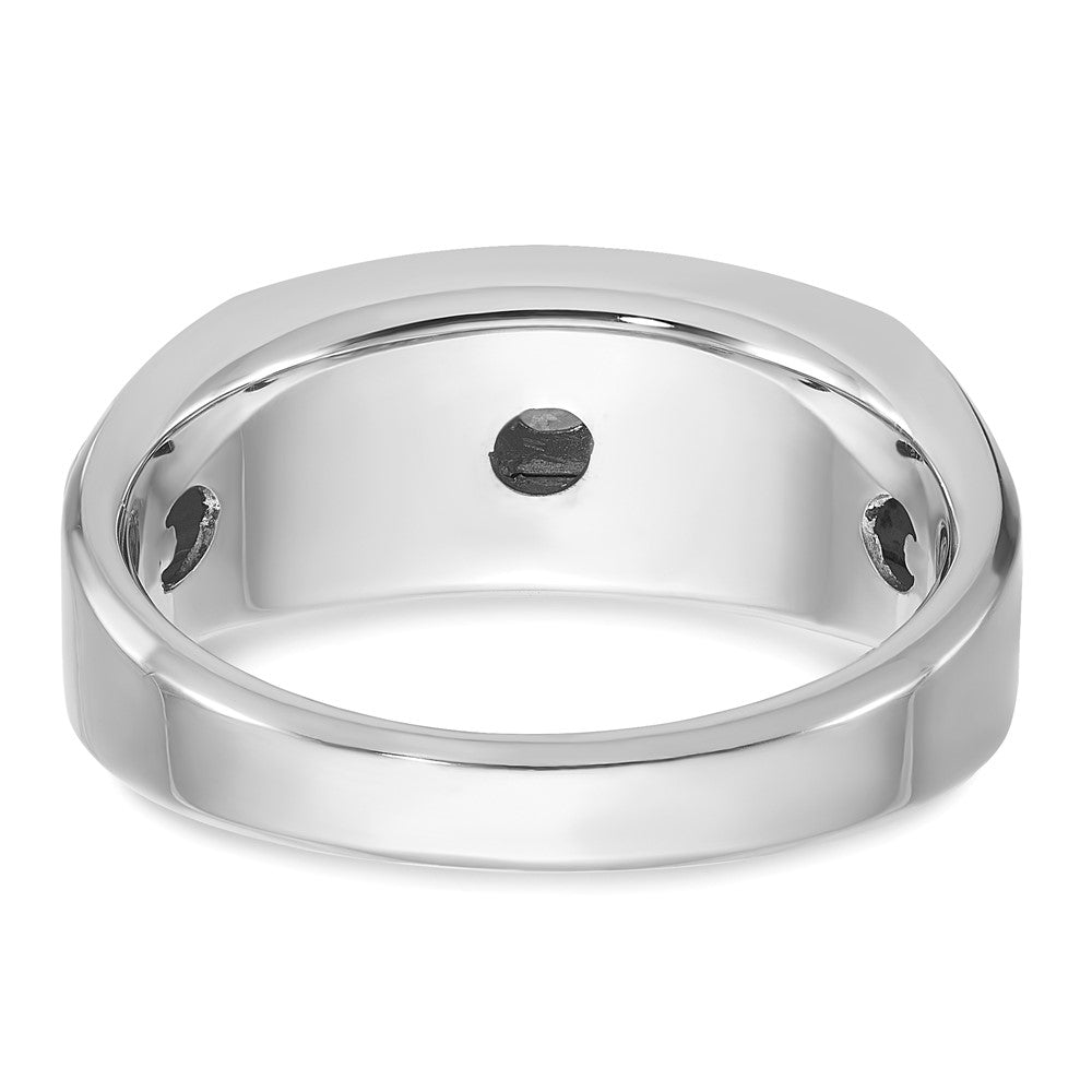 14K Weißgold Herren-Ring mit 0,33K Diamanten, komplett