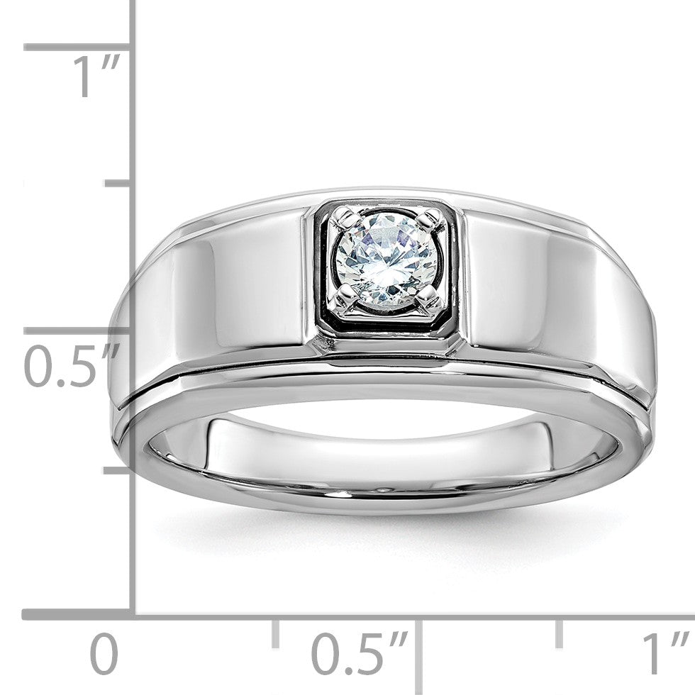 10K Weißgold Ibgoodman Herren Diamant Komplett Ring