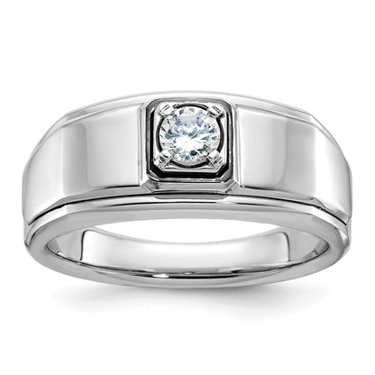 10K Weißgold Ibgoodman Herren Diamant Komplett Ring
