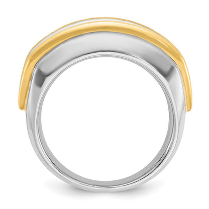 14K Bicolor Herrenring mit 1,5 ct. Labor-gezüchteten Diamanten, VS/SI+ G+