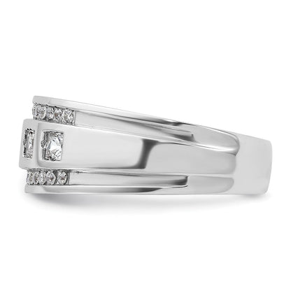 14K Weißgold Herren Ring mit 1,1K Diamant