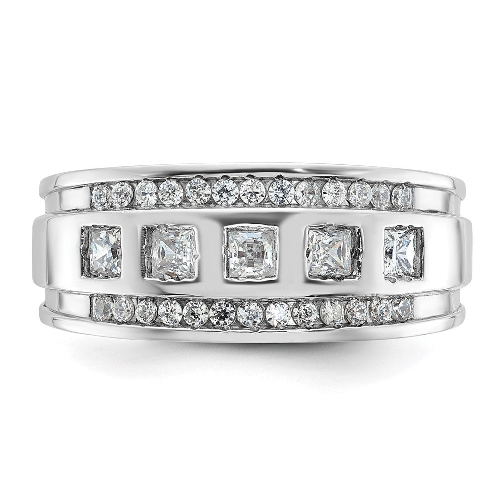 14K Weißgold Herren Ring mit 1,1K Diamant