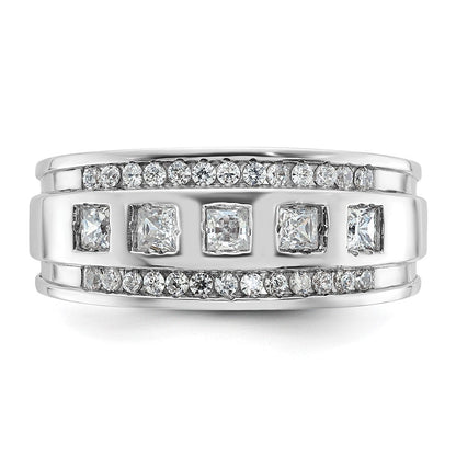 14K Weißgold Herren Ring mit 1,1K Diamant