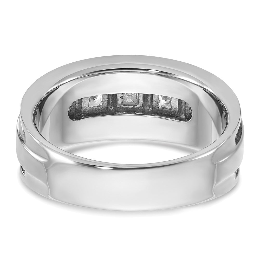 14K Weißgold Herren Ring mit 1,1K Diamant