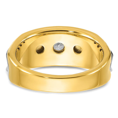 14K Bicolor Gold Herren-Ring mit 0,33 ct. Diamant