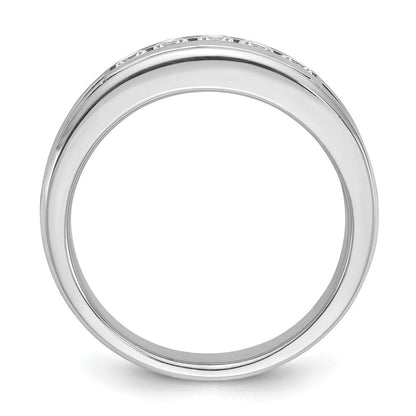 14K Weißgold Ring mit Schwarzrhodinierung für Herren, 0,75 ct. Diamant, komplett