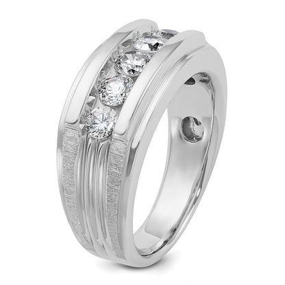 14K Weißgold Ring mit 1 ct. laborgezüchteten Diamanten, VS/SI+, G+, für Herren