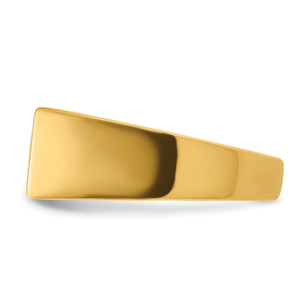 14K Bicolor Ring für Herren mit 1,25 ct. Labor-gewachsenem Diamant, VS/SI+ G+, poliert und gebürstet