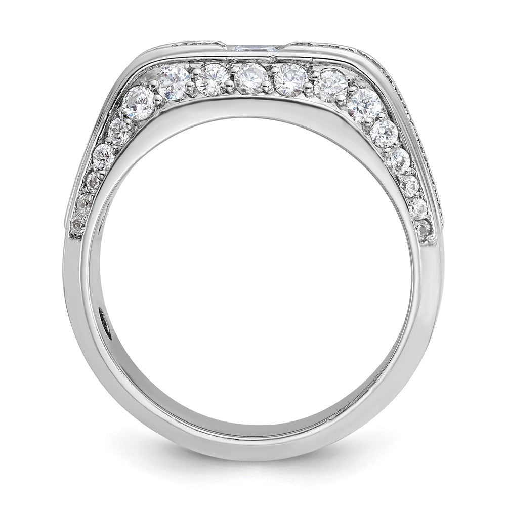 14K Weißgold Herren-Diamantring mit 1,8K, komplett
