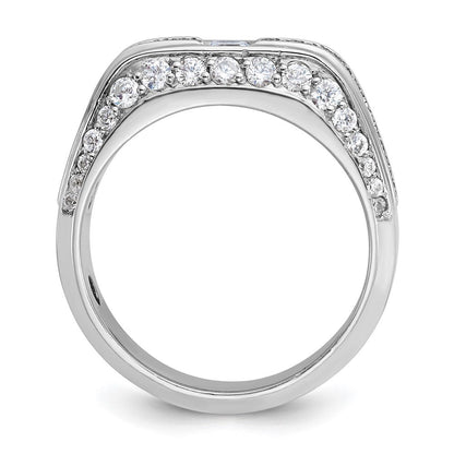 14K Weißgold Herren-Diamantring mit 1,8K, komplett