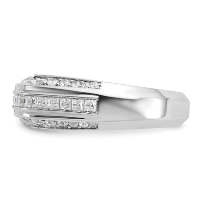 14K Weißgold Herren-Diamantring mit 1,8K, komplett