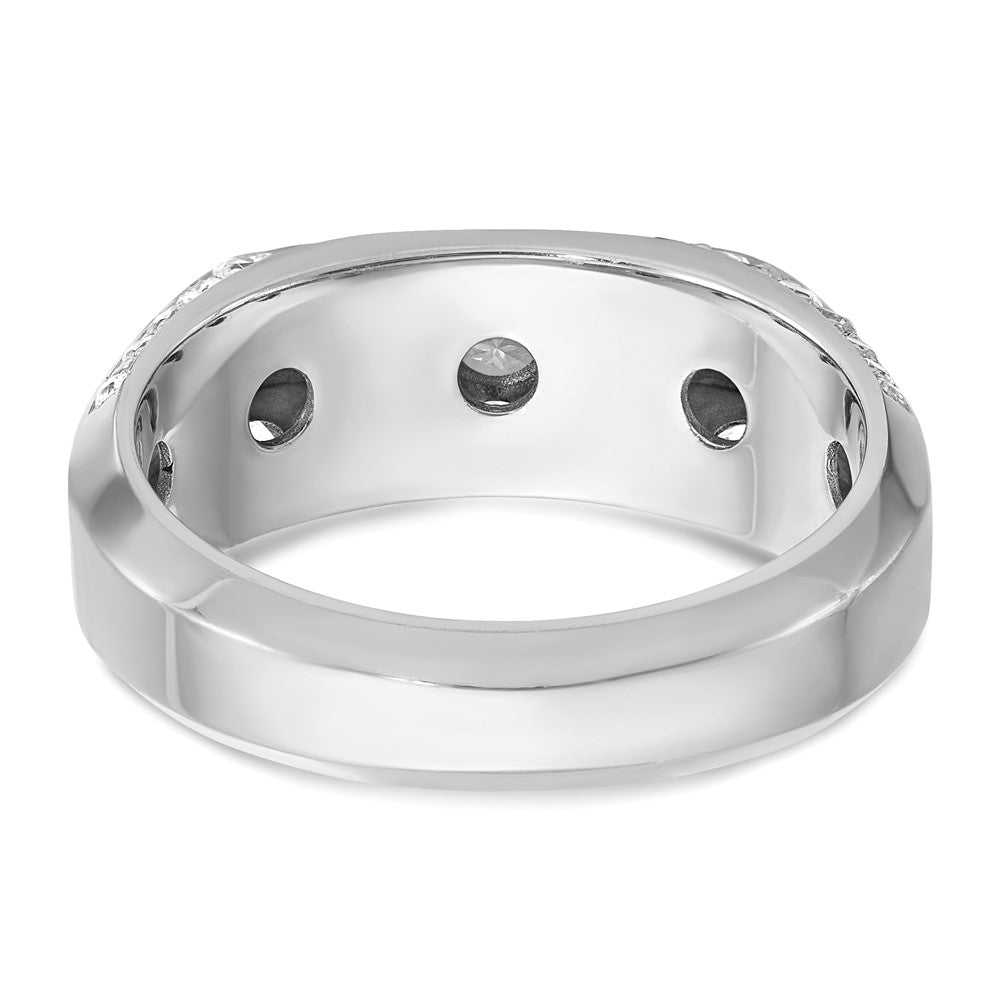 14K Weißgold Herren-Diamantring mit 1,8K, komplett