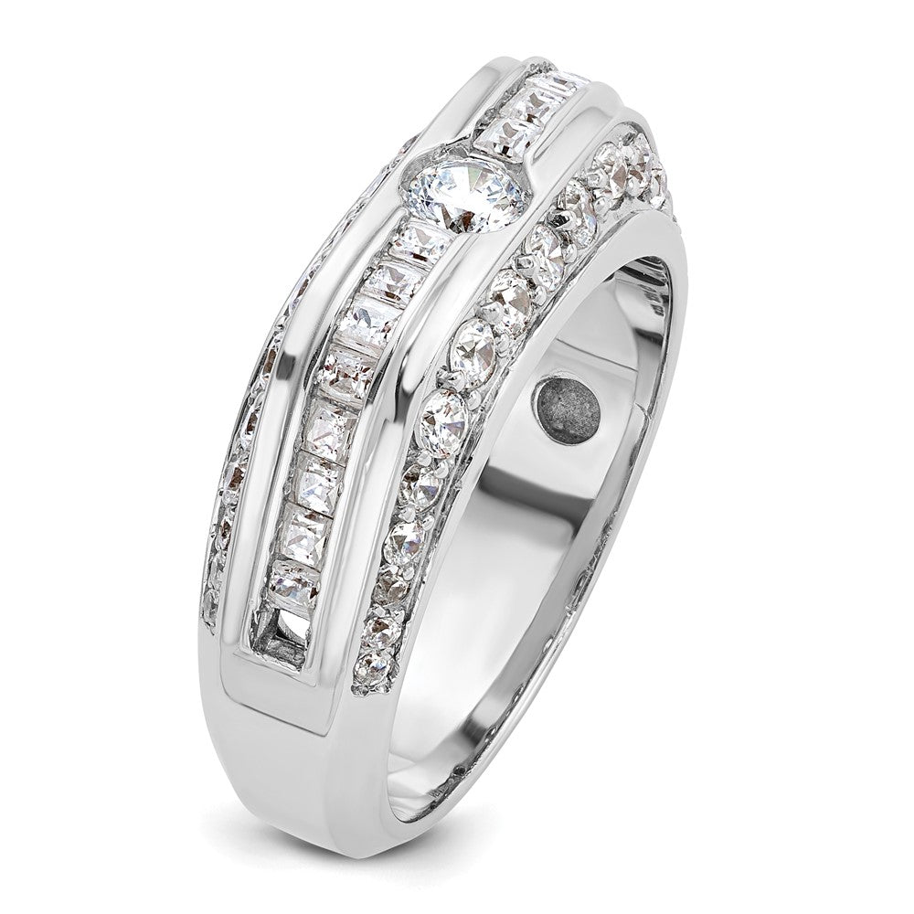 14K Weißgold Herren-Diamantring mit 1,8K, komplett