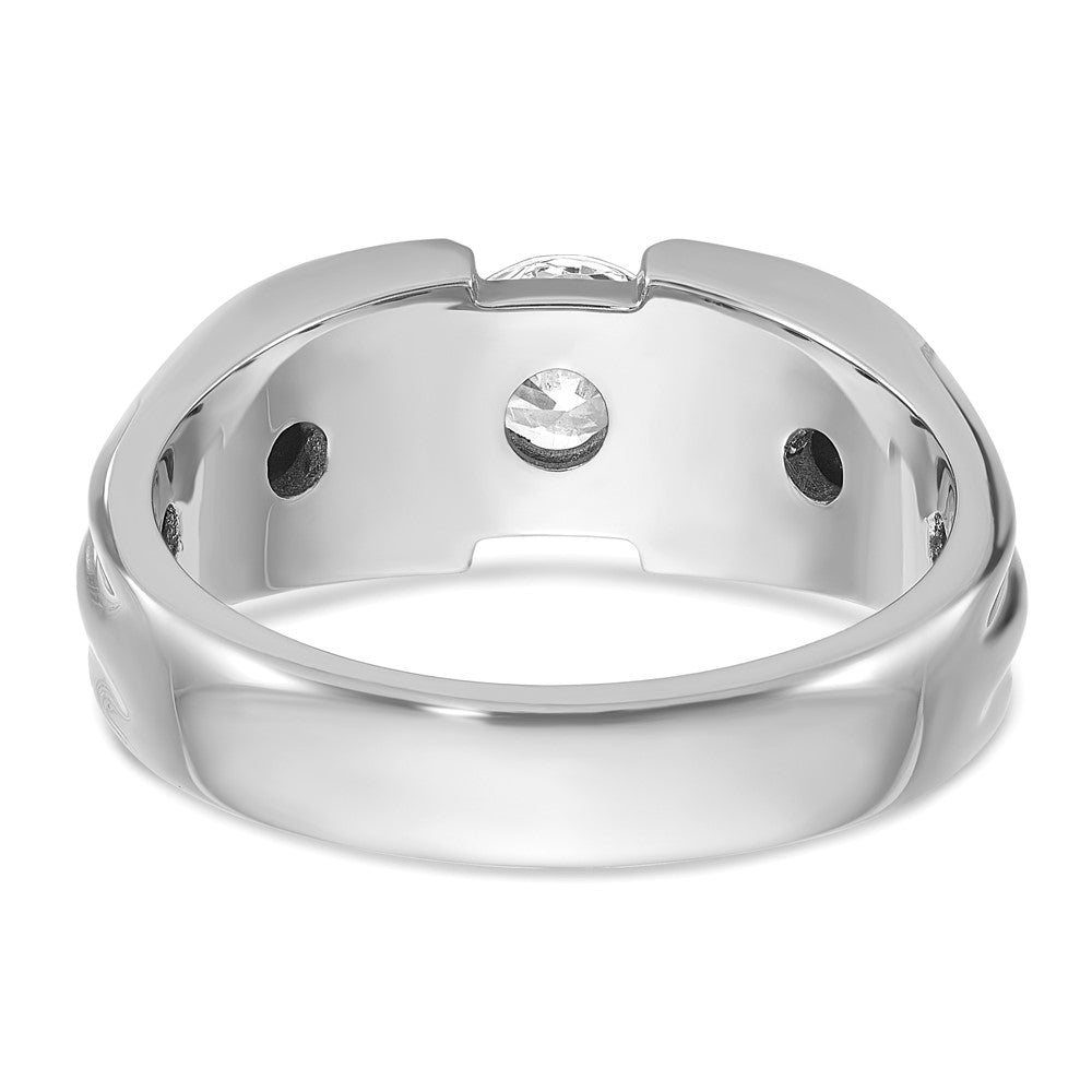 14K Weißgold Ring mit 1 ct. Laborgezüchteten Diamanten VS/SI+ G+, komplett, für Herren