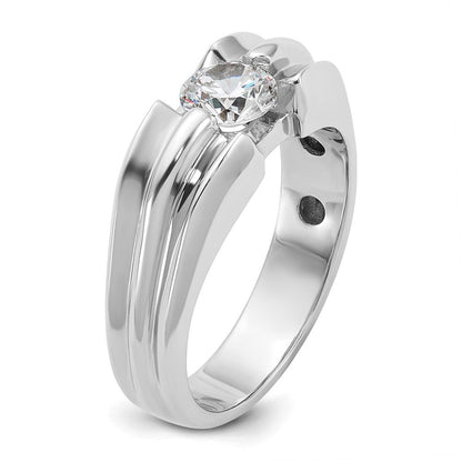 14K Weißgold Ring mit 1 ct. Laborgezüchteten Diamanten VS/SI+ G+, komplett, für Herren