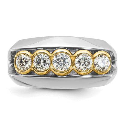 14K Bicolor Gold Herren-Diamantring, 1 ct