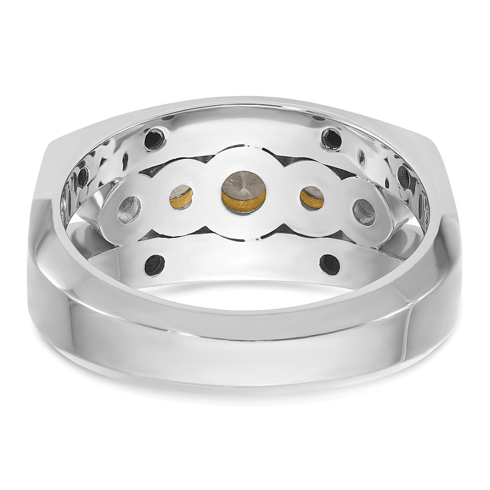 14K Bicolor Gold Herren-Diamantring, 1 ct