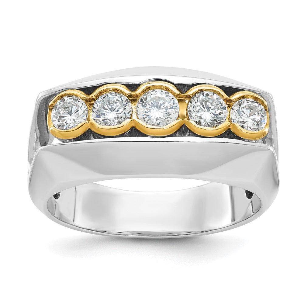 14K Bicolor Gold Herren-Diamantring, 1 ct