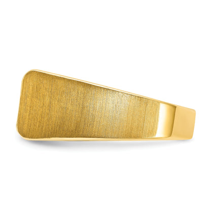 14K Gelbgold Herren-Ring mit quadratischer Oberseite und 1K Diamant, komplett besetzt