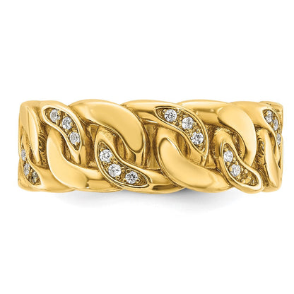 10K Gelbgold Ibgoodman Herren Glieder Design Diamant Komplett Ring
