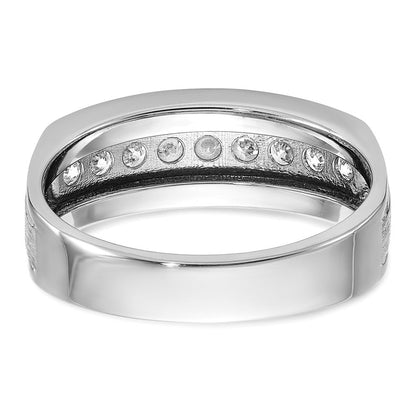 14K Weißgold Herren-Ring mit 0,5 ct. Diamant