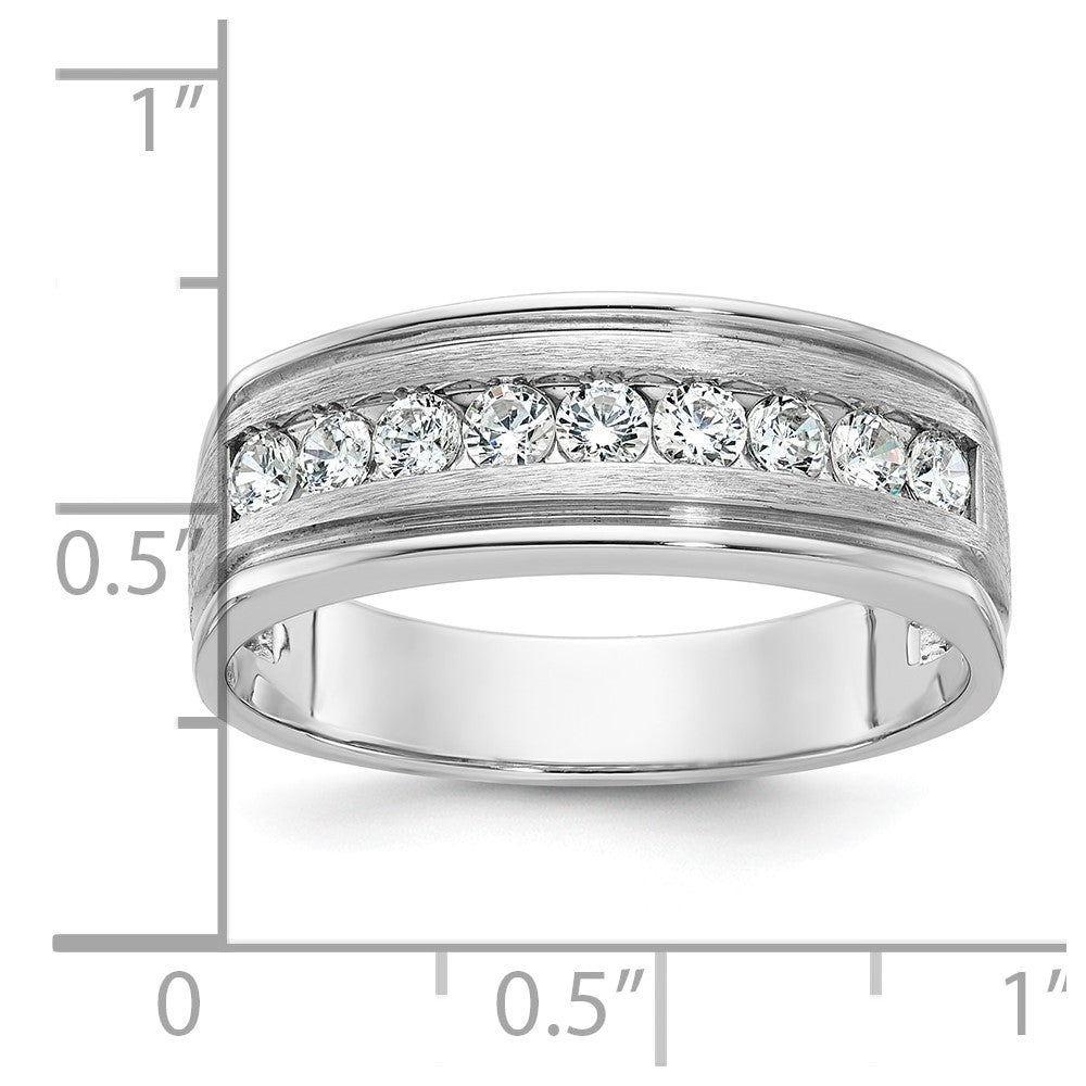 14K Weißgold Herren-Ring mit 0,5 ct. Diamant