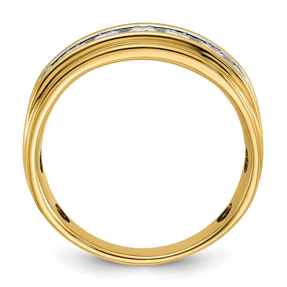 14K Gelbgold Herren-Ring mit 0,875 Karat Diamant(en), komplett besetzt