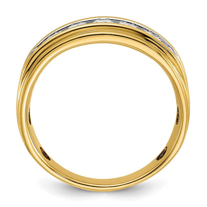 14K Gelbgold Herren-Ring mit 0,875 Karat Diamant(en), komplett besetzt
