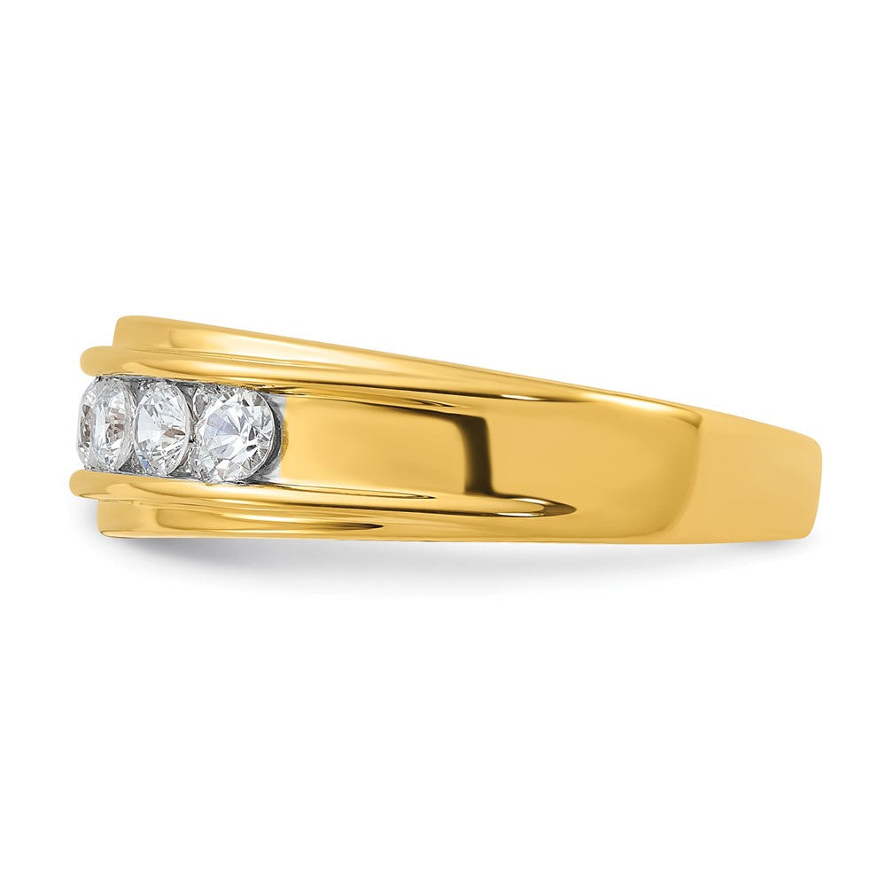 14K Gelbgold Herren-Ring mit 0,875 Karat Diamant(en), komplett besetzt
