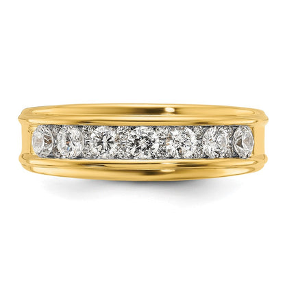 14K Gelbgold Herren-Ring mit 0,875 Karat Diamant(en), komplett besetzt
