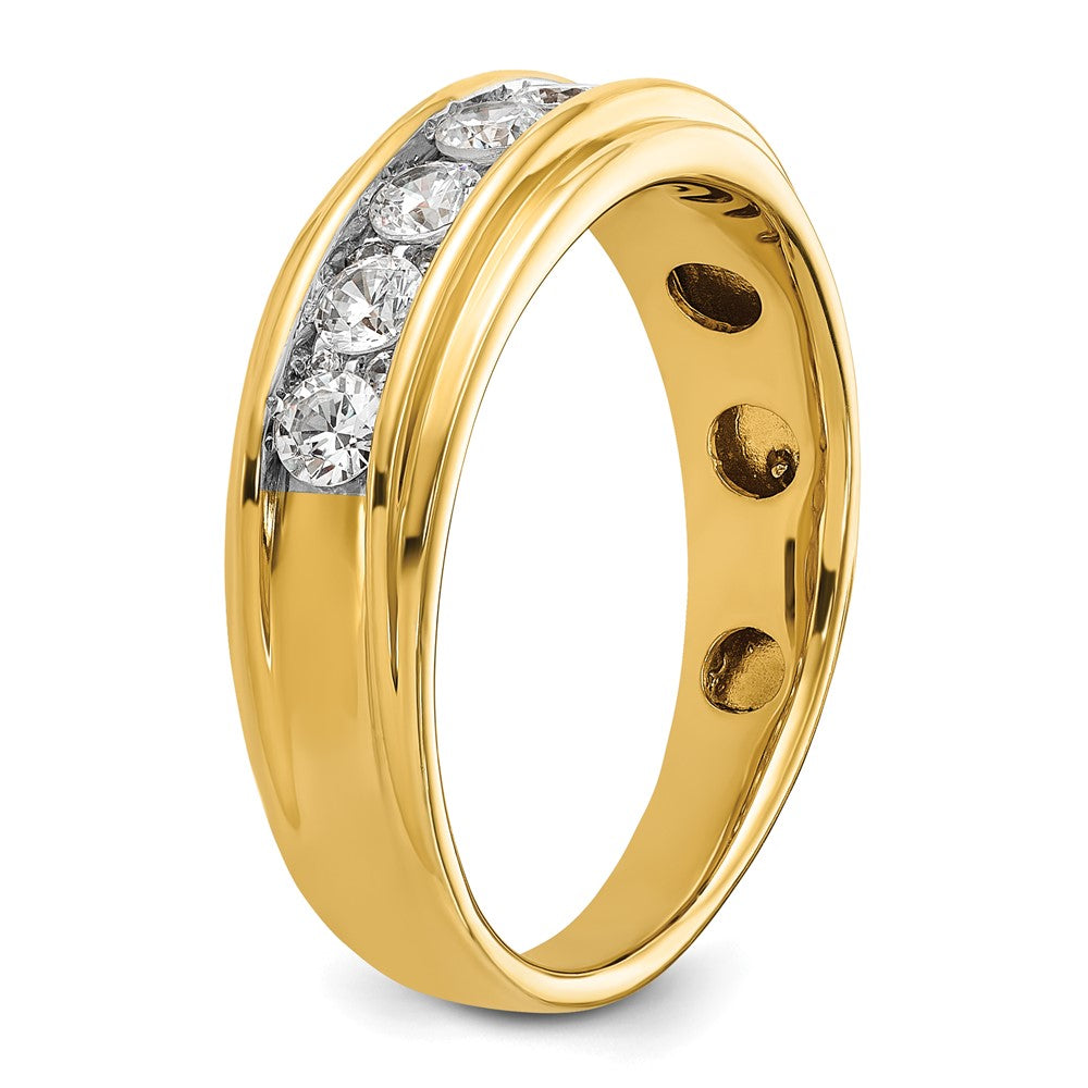 14K Gelbgold Herren-Ring mit 0,875 Karat Diamant(en), komplett besetzt