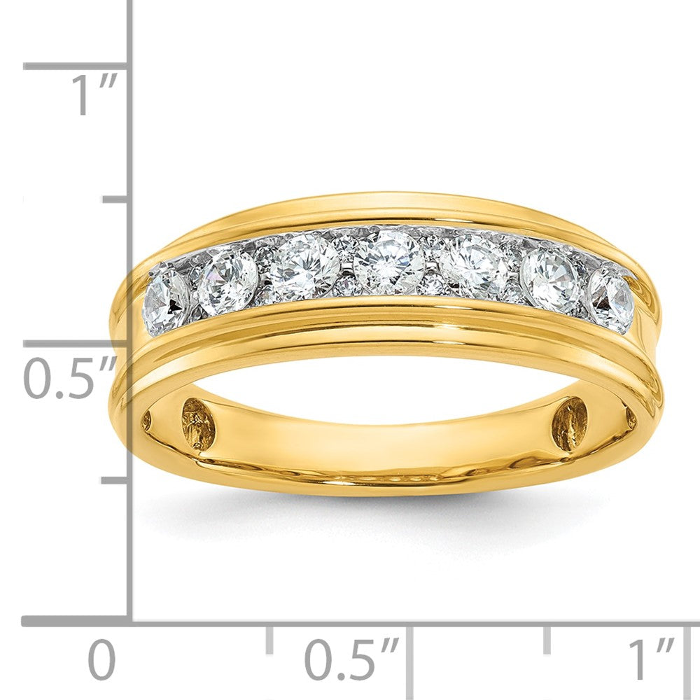 14K Gelbgold Herren-Ring mit 0,875 Karat Diamant(en), komplett besetzt