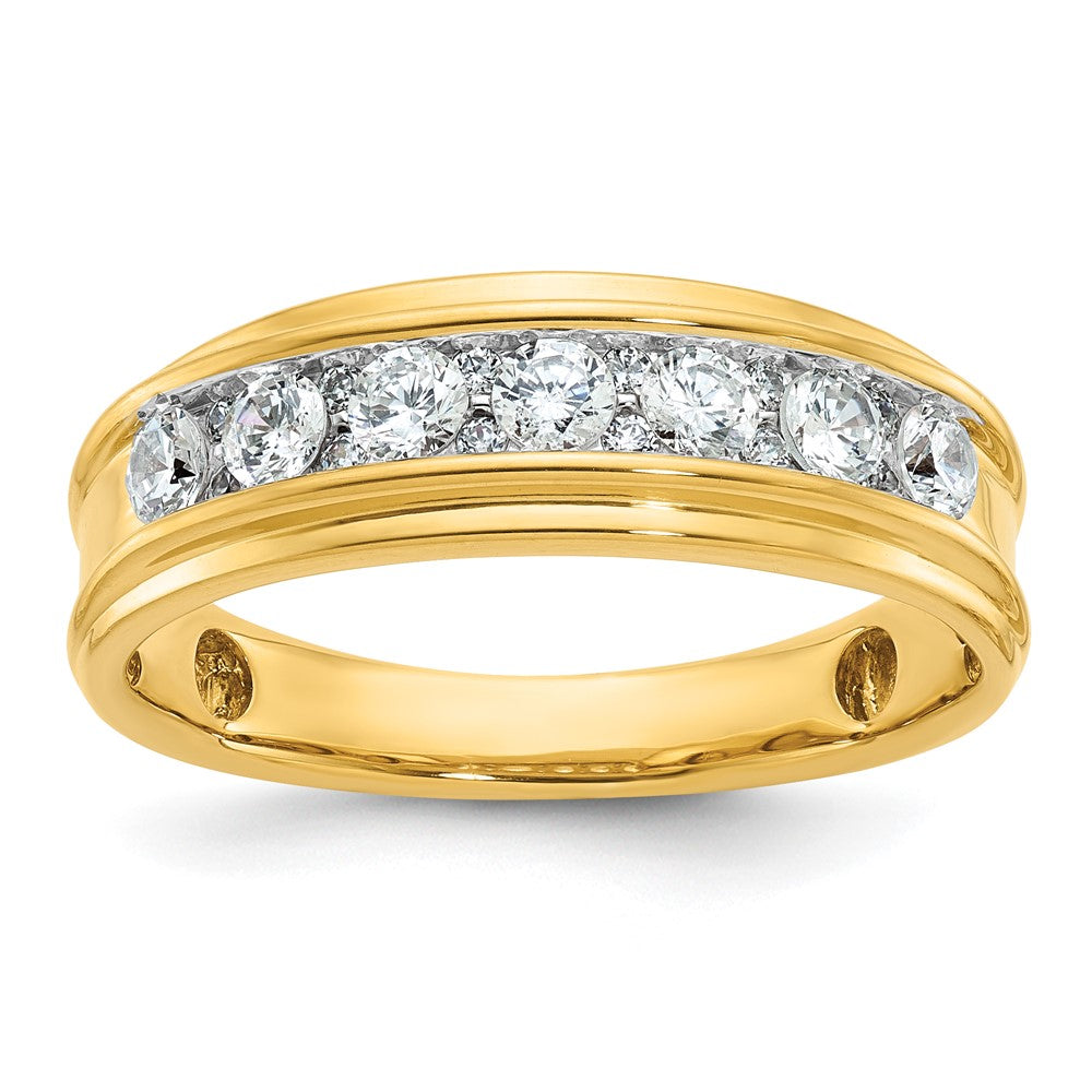 14K Gelbgold Herren-Ring mit 0,875 Karat Diamant(en), komplett besetzt
