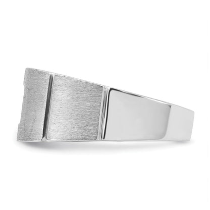 14K Weißgold Herrenring mit 0,625 ct. im Labor gezüchteten Diamanten, VS/SI+ G+, poliert und satiniert